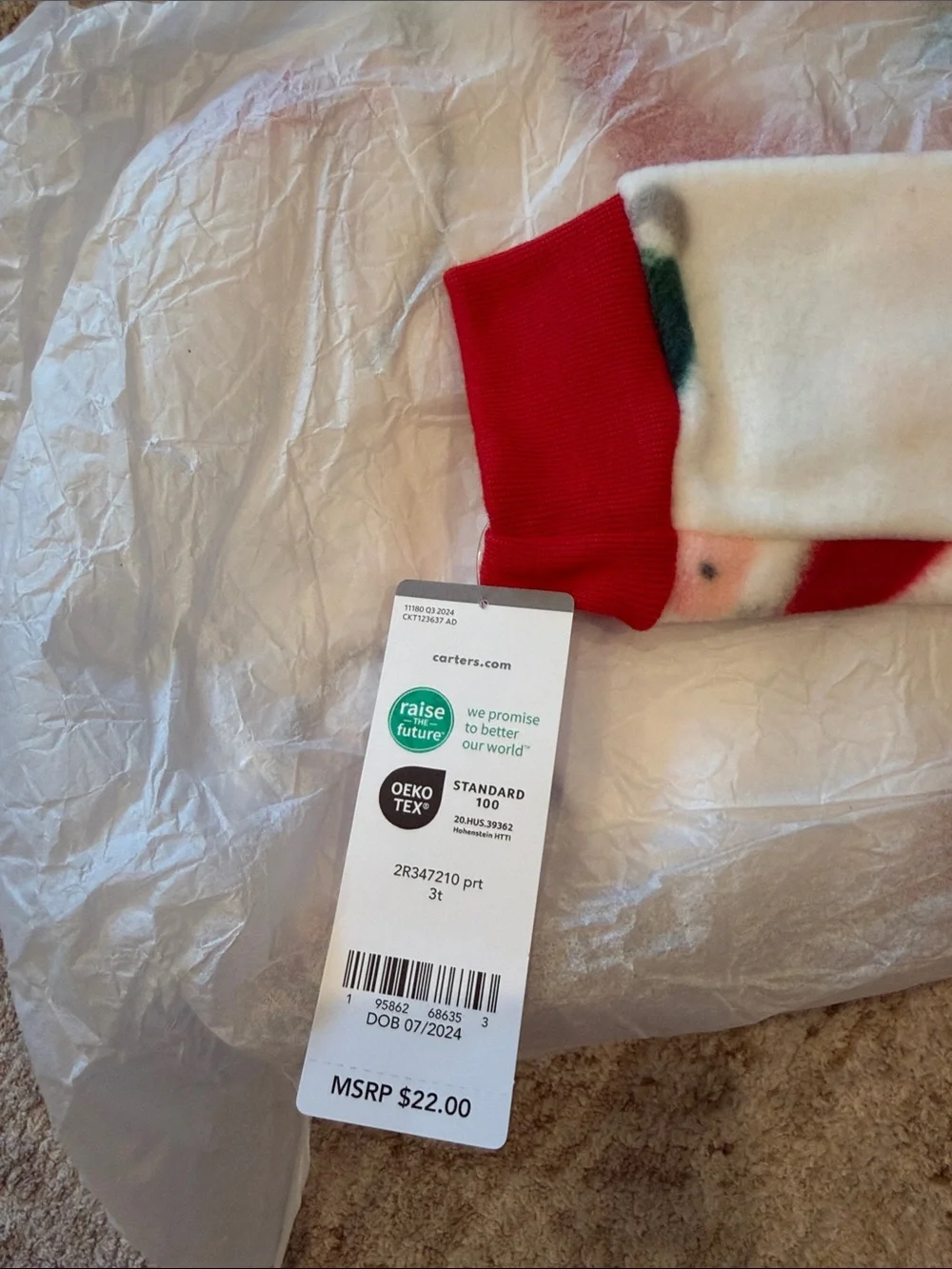 NWT Fleece Footed Pajamas 3T